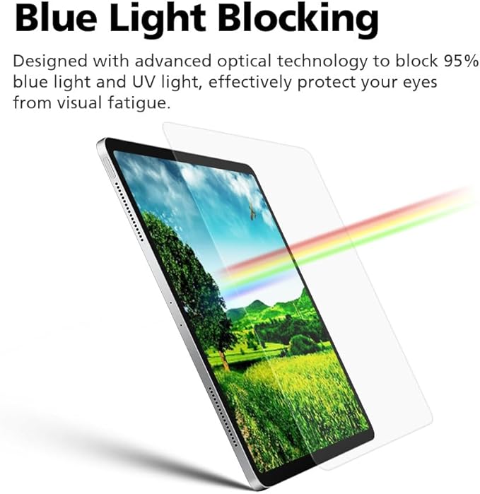 2-Pack Anti Glare Screen Protector with Blue Light Filter For iPad Air 5th/4th Gen 10.9 inch, Anti-Glare Matte PET Film, Anti-Fingerprint, High Touch Sensitivity, Easy Installation