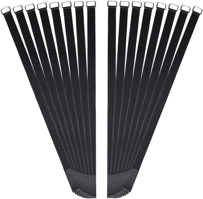 30 inch Reusable Extend Securing Strap - Fastening Cable Strap - 16 PACK Adjustable Nylon Hook and Loop Cable Tie Down Strap
