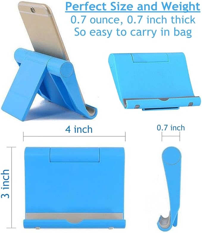 Cell Phone Stand for Desk Foldable Cell Phone Holder Desk Tablet Holder Mobile Phone Dock, Multi-Angle Universal Adjustable Tablet Dock Compatible with Most Cell Phones (Green)