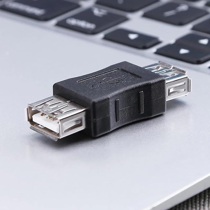Cmple - [10 Pack USB Female to Female Coupler Adapter Straight Bridge USB 2.0 Type-A Jack to Jack Extension Connector Converter High Speed Data Transfer Charger Cable Extender