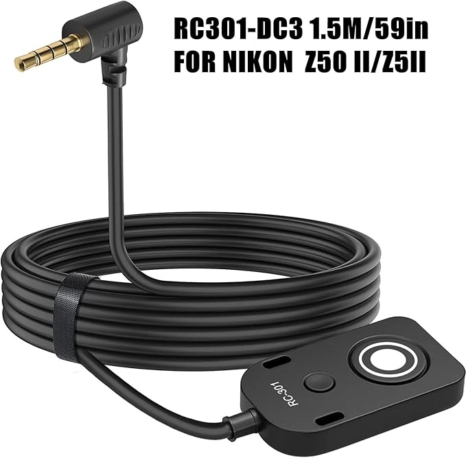 The RC301-DC3 Substitution for Nikon mc-dc3 Remote Release The 150cm/59in Small Remote Control of The Shutter Release Button Z5II/Z50 II Second-Generation Cameras z50ii /z5 ii (RC301-DC3)
