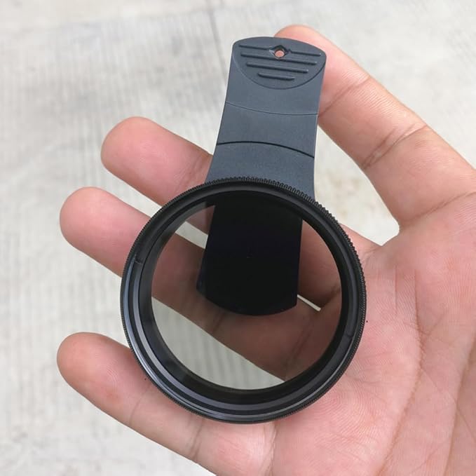 EMVANV 52mm Clip-on CPL Phone Camera Lens Filter, Phone Lens Filter Kit, Universal CPL Filter Compatible with iPhoneSamsung/Android Smartphones(Size:52mm)
