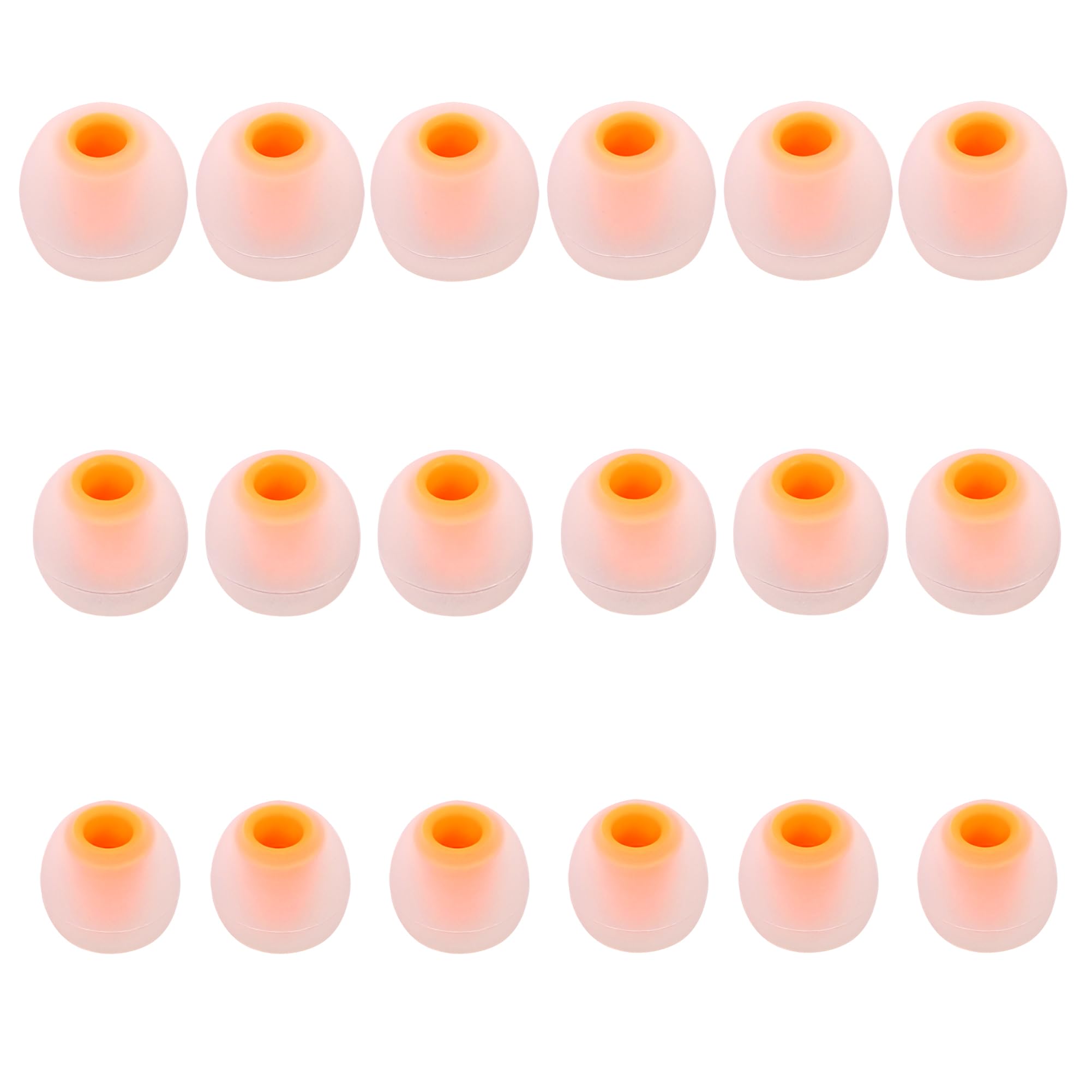 MQIMY Earbud Replacement Tips - Silicone Earbud Tips Fit Most In-Ear Earbuds (Inner Hole 3.8mm - 5.1mm) - 9 Pairs S M L