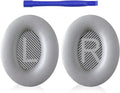 MBWIGF Replacement Ear Pads for Bose QuietComfort 35 (QC35) & Quiet Comfort 35 II (QC35ii) Headphones, Replacement Earpad Cushion with Comfortable Extra Thick Memory Foam and Softer Leather (Gray)