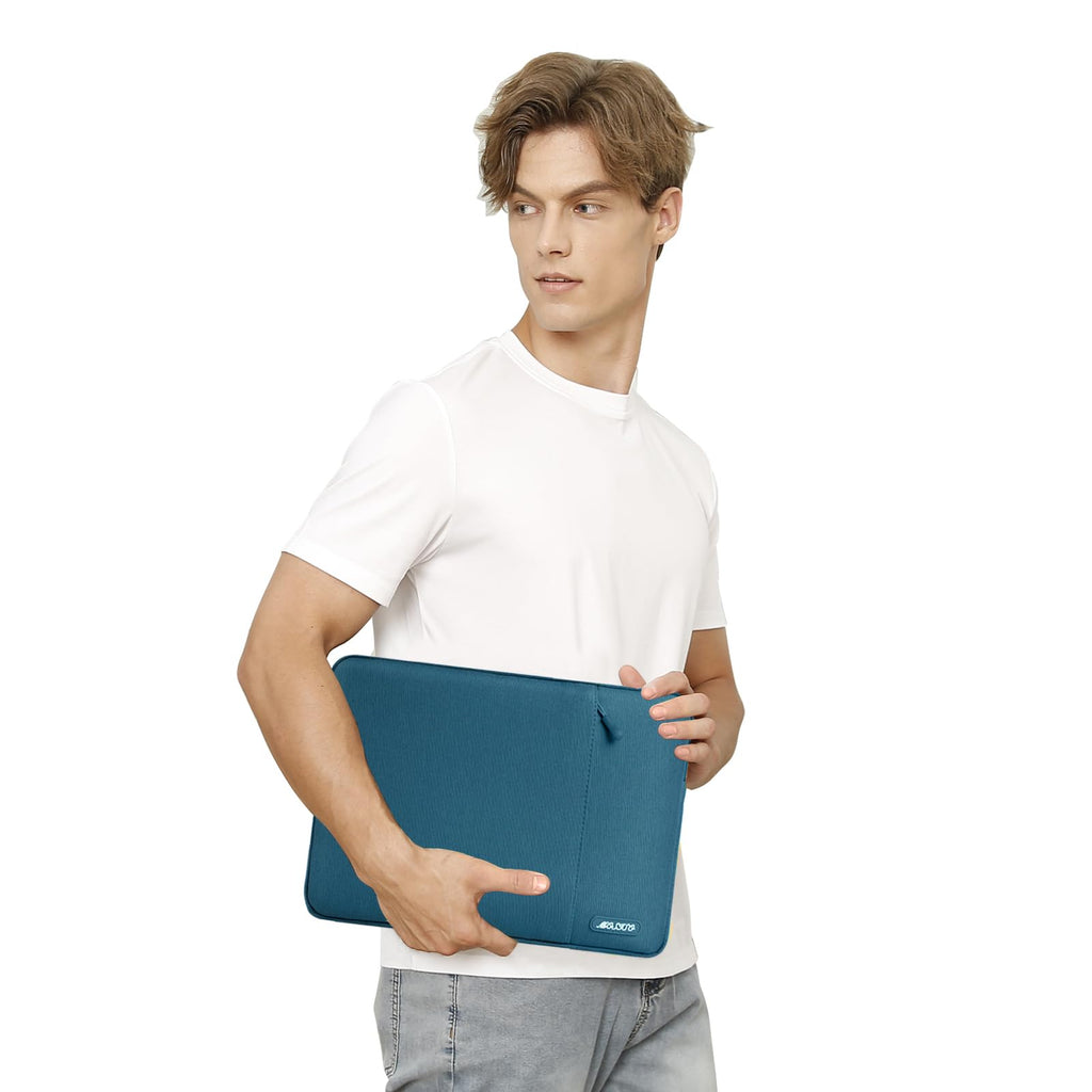 MOSISO Laptop Case 13 inch, Laptop Sleeve Compatible with MacBook Neo/Air/Pro 13 inch with A18/M5/M4/M3/M2/M1 Chip 2026-2016, Polyester Vertical Computer Sleeve Bag with Pocket, Deep Teal