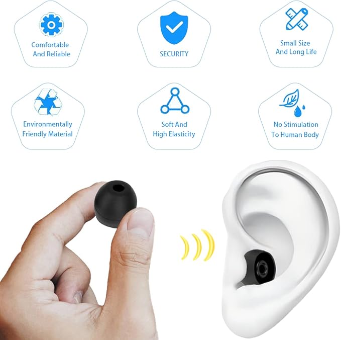 4 Pairs Earbud Tips Fit for Powerbeats Pro Ear Tips Beats Earbuds Replacement Tips Replacement Earbud Tips Earbud Replacement Tips Earbud Caps Headphone Earbud Tips Replacement Ear Pads Black