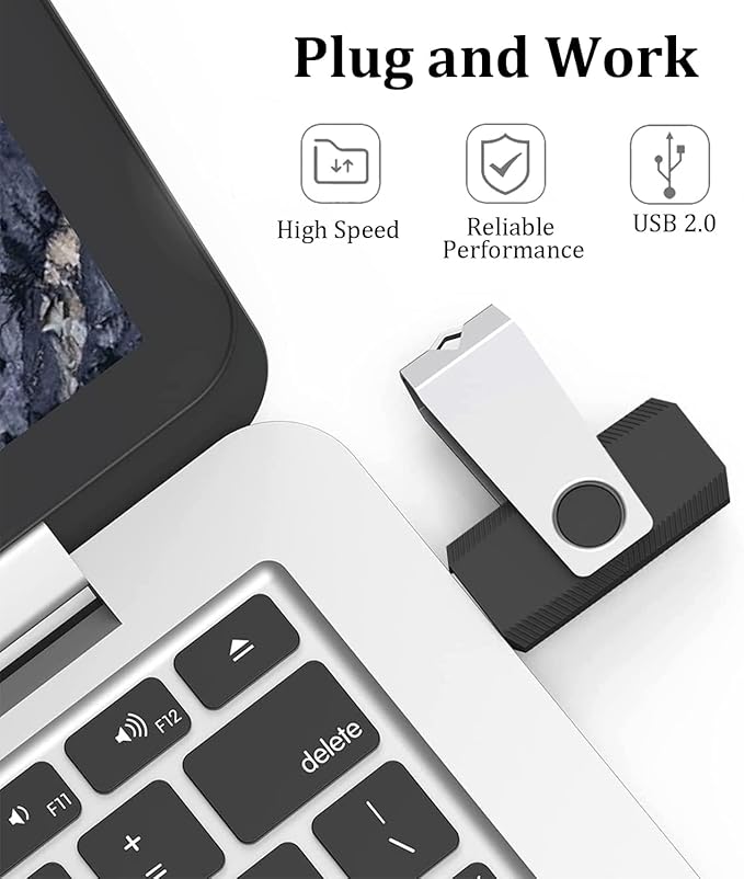 4GB Flash Drives 100 Pack, Wooolken USB 2.0 Thumb Drive with Lanyards Bulk USB Sticks for Weddings,Office, School, Data Storage Backup
