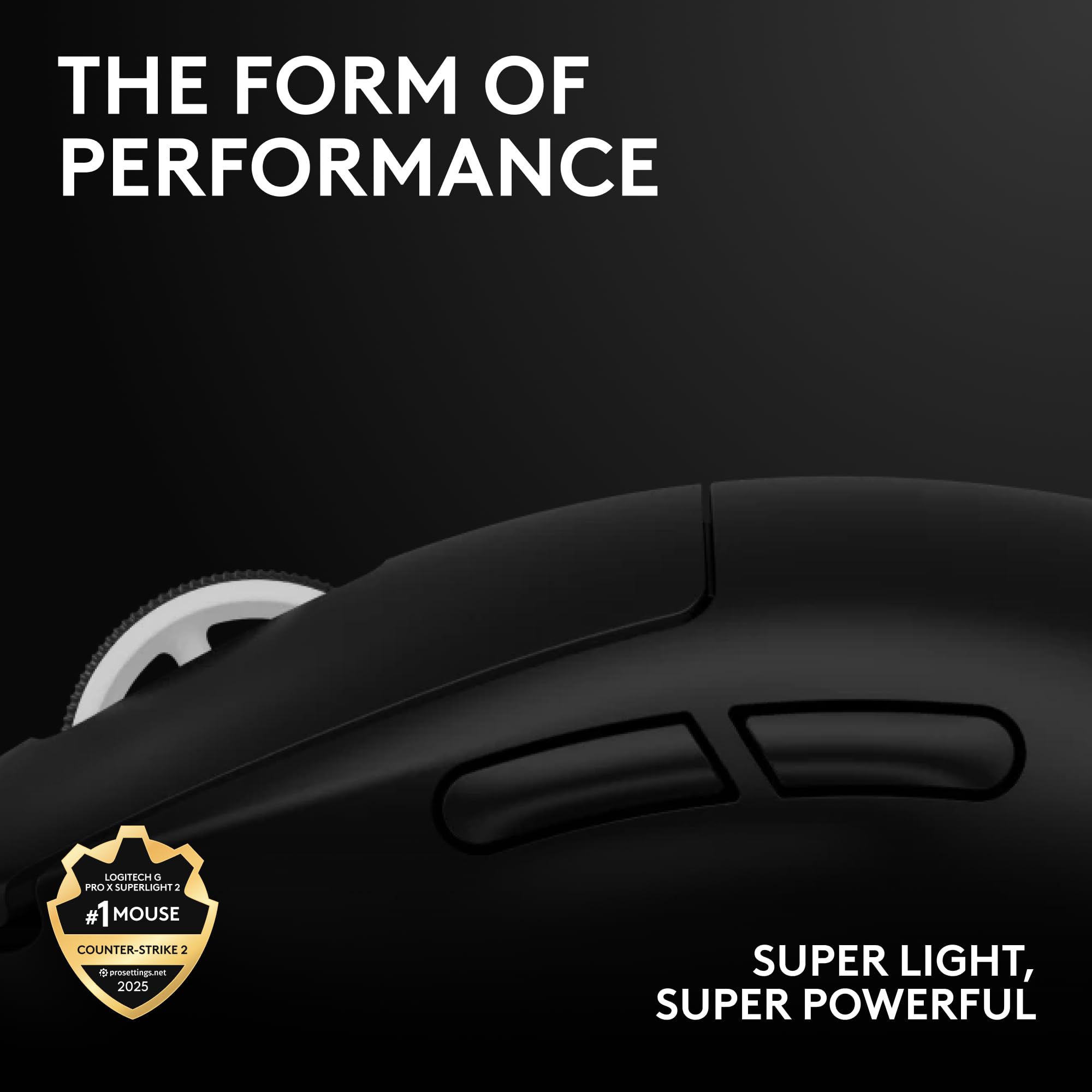 Logitech G PRO X Superlight 2 Wireless Gaming Mouse - Black