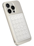 StickyGrippy Suction Phone Case Mount, Sillicon Adhesive Phone Accessory for iPhone and Android, Hands-Free Fidget Toy Mirror Shower Phone Holder, Tiktok Videos and Selfies (Translucent)