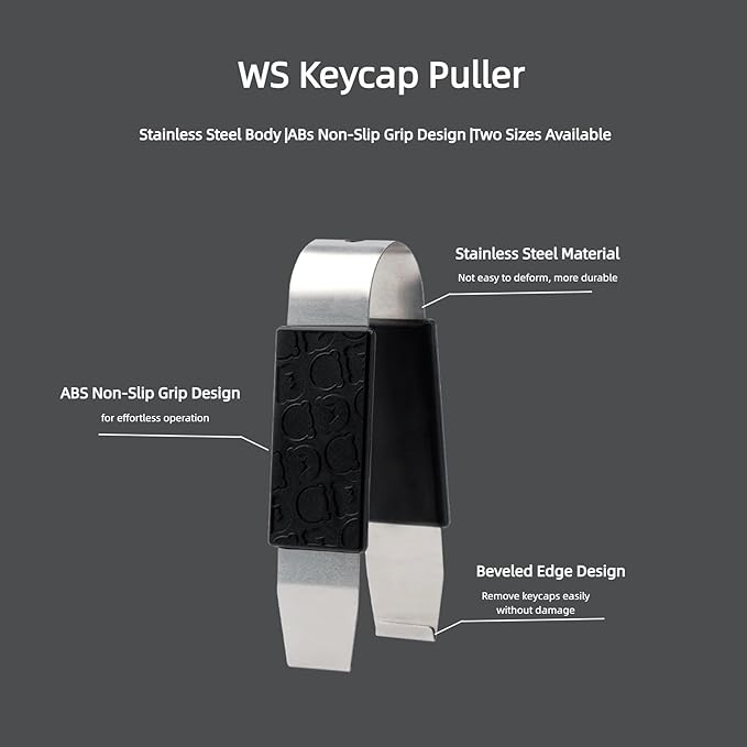 MELETRIX WS Keycap Puller, Metal Keycap Remover Key Cap Removal Tool for Mechanical Keyboard Removing Fixing Tools 1U Size (S)