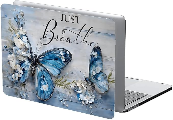 Compatible with MacBook Air 13.3 13.6 Inch Case 2022 2021 2020 2019 Plastic Hard Shell Case Cover,13.6 Air (A2681) M2 2022, Butterfly