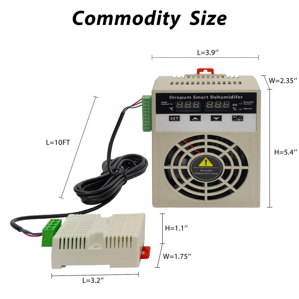 Stropum Automatic Small Dehumidifier for Grow Tent,Electric Box,Storage Cabinet,Closet,110V/240V Mini Dehumidifier With Temperature Control Switch