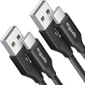 etguuds 6ft USB A to USB C Cable 3A Fast Charging, 2-Pack USB A to USB Type C Charger Cord for iPhone 16 15 Pro/Pro Max/Plus, for Samsung Galaxy S24 S23 S22 S21 S20 S10 A55 A54 Flip Note, Moto, Black