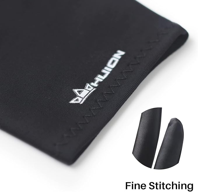 HUION Artist Drawing Glove for Drawing Tablet, Paper Sketching, Art Glove with Two Finger for Right Hand and Left Hand, Reduces Friction, Elastic Lycra, Large Size