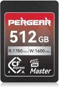 Pergear 512GB CFexpress 4.0 Type A Memory Card VPG200, Up to 1780MB/s Read Speed & 1600MB/s Write Speed for 4K 120P, 8K 30P Video Recording(Master Series), Compatible for Sony Alpha & FX Cameras