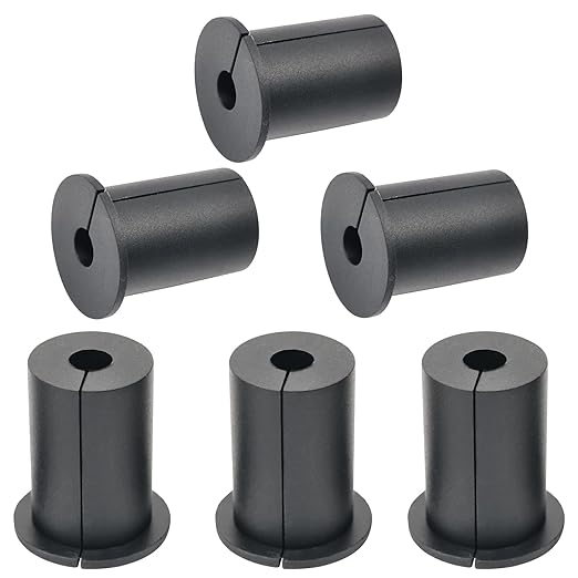 6pc Starlink Cable Grommet 1" Silicone Waterproof Wall Hole Pass Through Split Cable Bushings for TV Wire Ethernet Cord, Starlink Cable Routing Kit Accessories, 38mm/1.5" Ht, Black