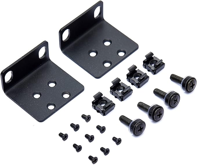 19" Rack Mount Kit for 17.3 inch Wide Switches, Compatible with Select Buffalo Tech, Dell, Cisco, D-Link, NETGEAR, Linksys and TRENDnet Products