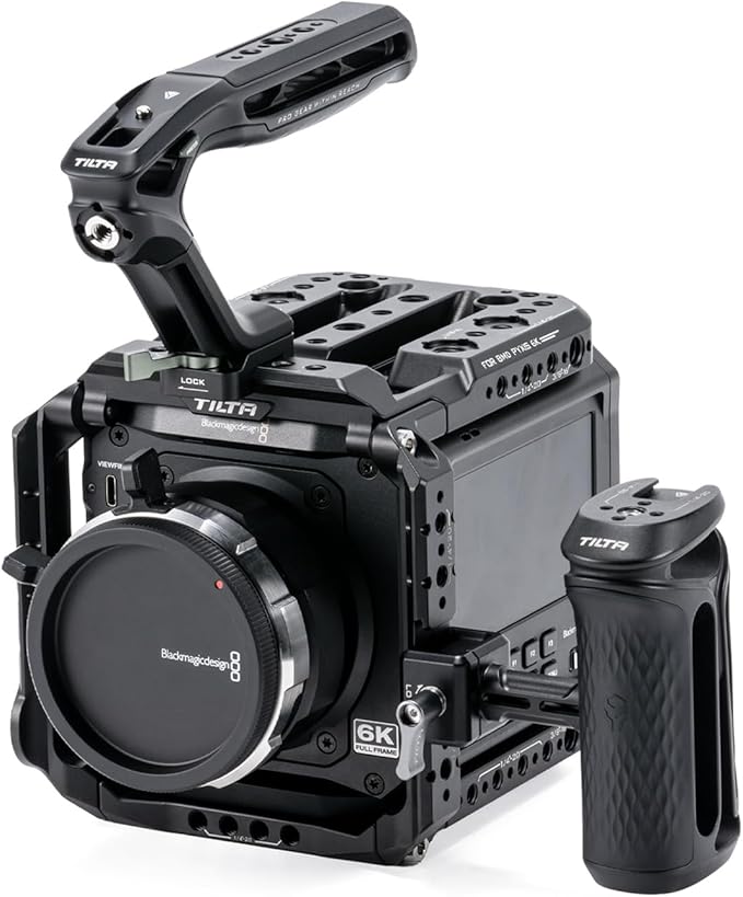 Tilta Camera Cage Base Kit Compatible with Blackmagic Pyxis 6K/ Pyxis 12K| Includes Full Cage, Top Handle, Side Handle, Side Plate, Bottom Plate & Mini Tool | ES-T21-A
