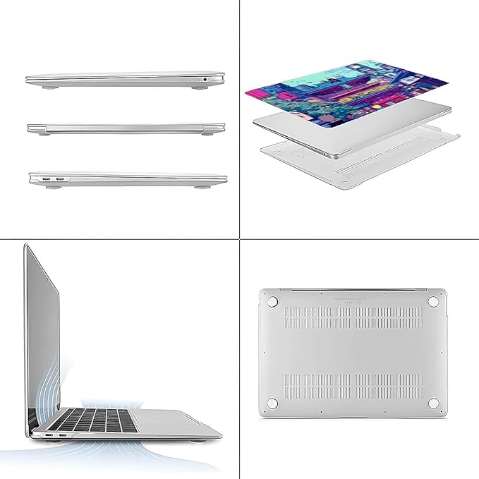 Compatible with MacBook Air 13.3 13.6 Inch Case 2022 2021 2020 2019 Plastic Hard Shell Case Cover,13.3 Air (A1932/A2179/A2337), Traditional Japanese Architecture