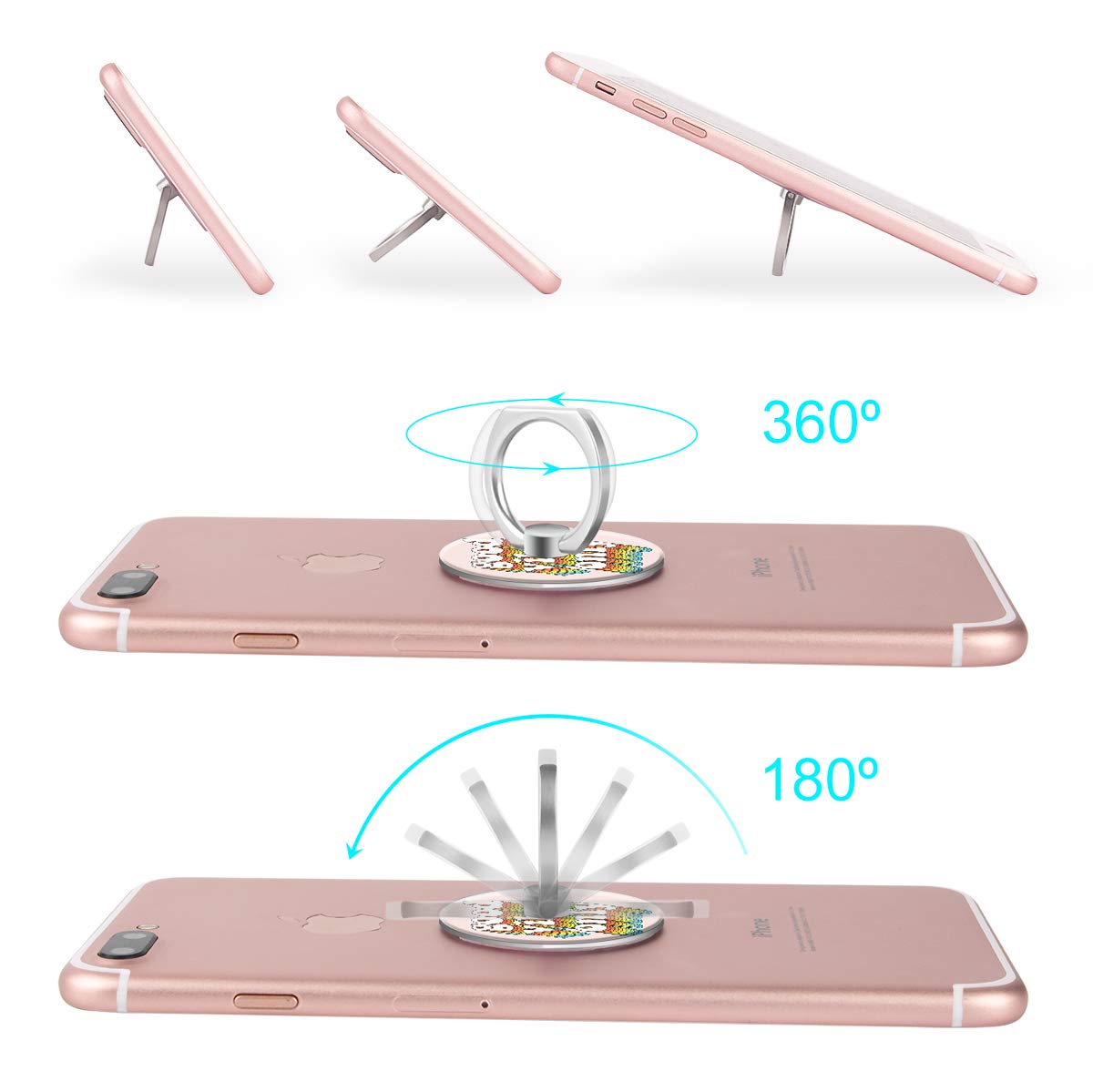Bonoma Phone Ring Holder, 3 Pack Good Vibes Only
