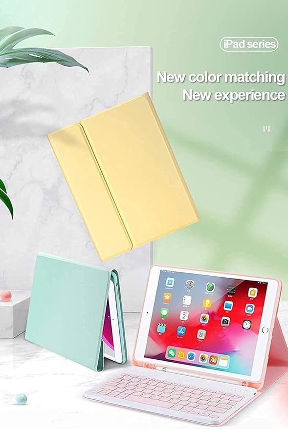 Keyboard Case for iPad Mini 7th(A17 Pro) 2024/Mini 6th Generation with Mouse,Case for iPad mini7/mini6 with Detachable Wireless Bluetooth Keyboard Pencil Holder Slim Smart Cover, Sky Blue