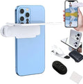 Mirror Effect Lens - Capture Stunning Reflections Instantly,Camera Mirror Reflection Clip for Back Camera Recording, Adjustable Hd Glass Phone Shooting Reflection Mirror (White-Control)