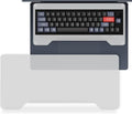 Kado Lift Riser Acrylic for External Keyboard, Frosted Transparent, Office Gaming Laptop Keyboard Cover Mechanical 40%/60%/65%/70% Stand Holder Made for MacBook Air/Pro 13"/14"/15"/16"