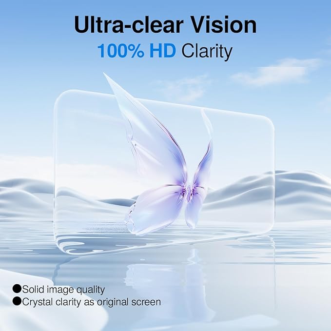 SMARTDEVIL 3 Pack Screen Protector for iPhone 15, Bubble-and-Dust-Free Box, HD Tempered Glass, Military Grade Shatterproof & Ultra Durable, Easy Installation