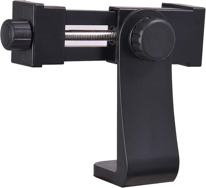 Phone Tripod Mount Adapter with Camera Remote Controller, Cell Phone Holder Clip with Adjustable Clamp Compatible with iPhone, Samsung, HTC, Huawei etc., Include Wrist Strap