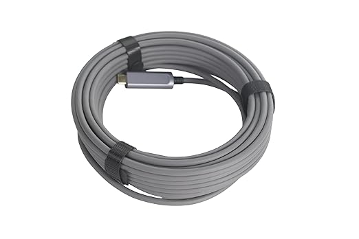 Fiber Optic USB C to USB C Cable(50ft),Slim High Speed 10Gbps USB 3.1 Active Optical Cable for Webcams,Cameras,AR/VR,Laptop etc,Grey