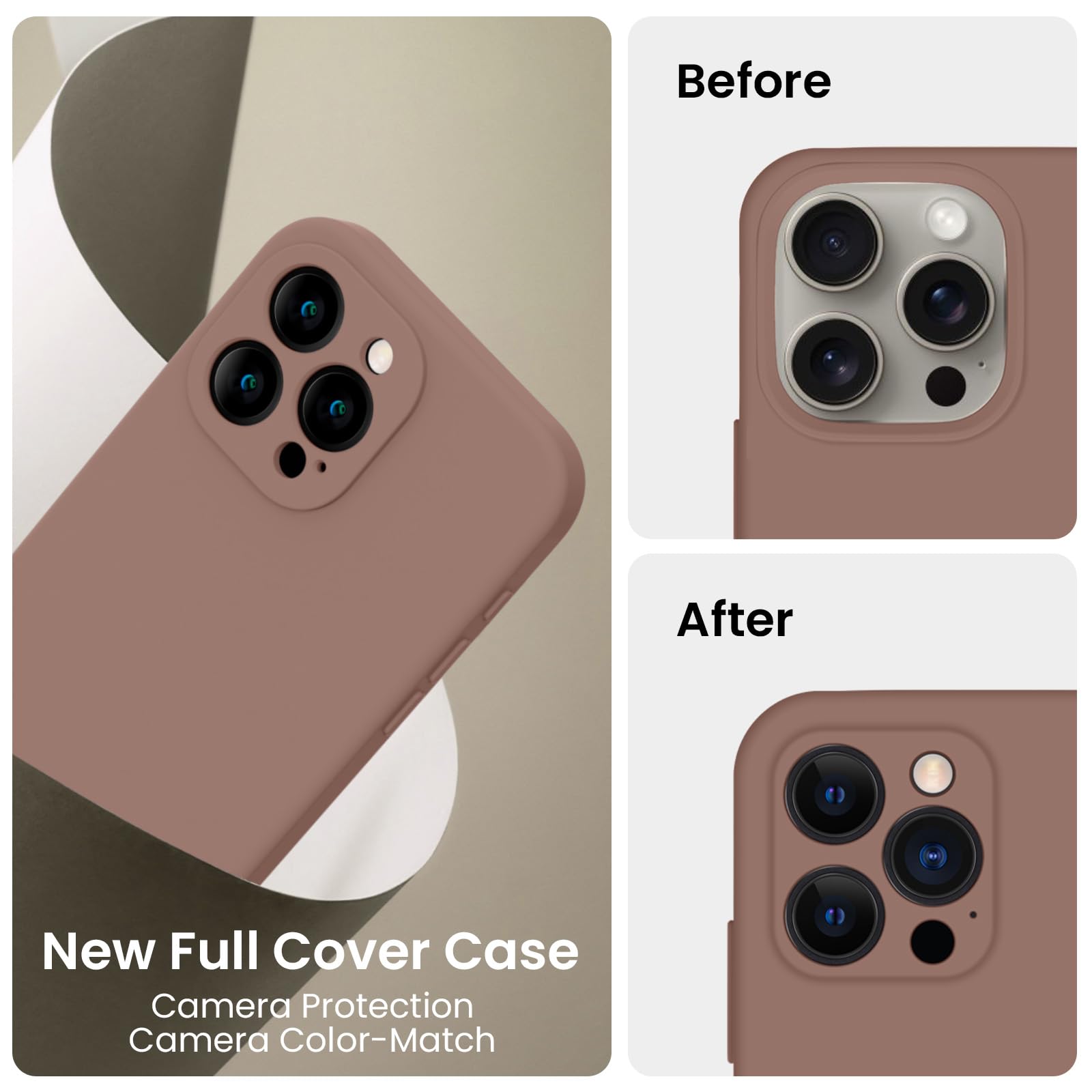 FireNova Designed for iPhone 15 Pro Max Case, 6.7", Light Brown