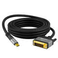 4K USB C to DVI Cable 25FT, USB Type-C to DVI-D Adapter Cord, (Thunderbolt 3/4) Compatible with iPhone 16/15 Series, MacBook Pro/Air, iPad Pro, iMac, Galaxy S24, XPS, Surface Book 3 and More, Real 4K