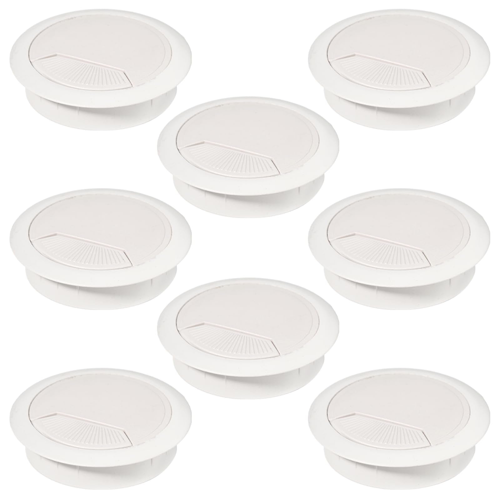 Desk Grommet 2 inch(50mm)8 Pcs, Desk Hole Grommet, Cable Grommet, Desk Hole Cover, Desk Cord Hole Cover, Desk Cable Hole Cover, Desk Wire Hole Insert, Furniture Hole Cover(White Grommet)