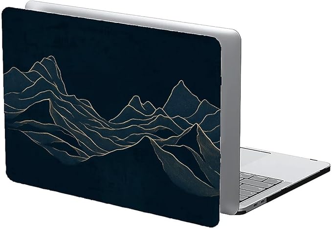 Compatible with MacBook Air 13.3 13.6 Inch Case 2022 2021 2020 2019 Plastic Hard Shell Case Cover,13.3 Pro(A1706/A1708/A1989/A2159/A2289/A2338), Dark Mountains