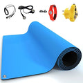KooMall 36 x 24 Inch ESD Rubber Mat Kits, Anti Static Table Floor Pad for Electronic Device Repair Solder Assembly PC Building, W/H Grounding Kit- Antistatic Wrist Straps Bracelets Cord Plugs, Blue