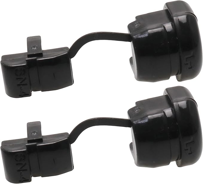 HJ Garden 10pcs Wire Cover Round Cable Wire Strain Relief Bush Grommet Round Strain Relief Bushing Electric Cable Protection Cord Buckle, Black