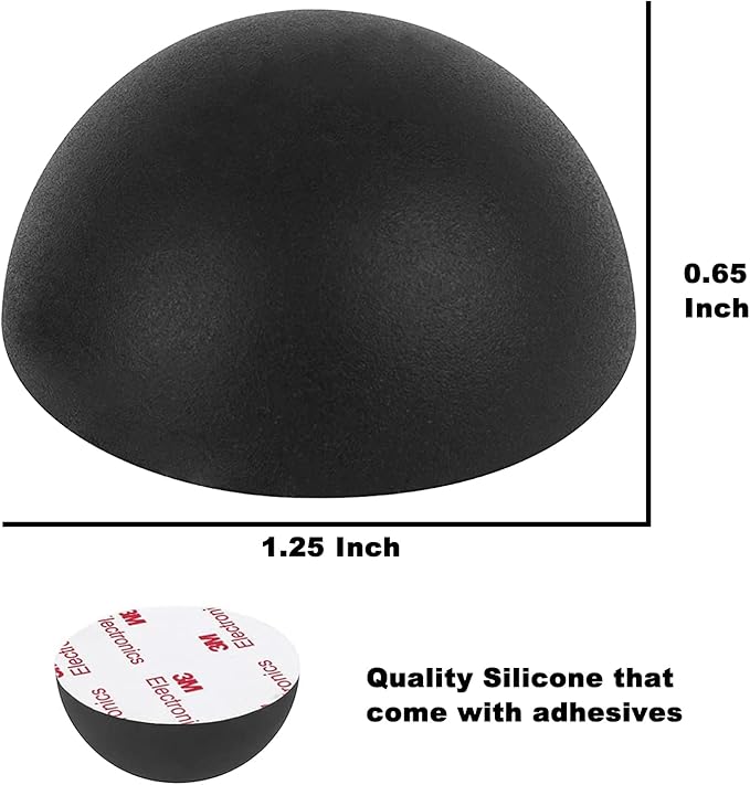 1.25" Silicone Hemisphere Bumpers Isolation Feet Rubber Non-Skid Speaker Pads with Adhesive Record Player Audio Isolation Pads for Small Speaker Spikes,Turntable,Amplifiers,Subwoofer,Monitors,Decks