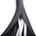ZhiYo 6.6ft - 4/5 inch Cable Sleeve, Cord Wrap Wire Protector Tubing for Pets, PC Cable Wrap, Computer Cable Management Sleeve - Black