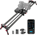 NEEWER 39.4”/100cm Motorized Camera Slider, App Wireless Control Carbon Fiber Dolly Rail Slider, Support Video Mode, Time Lapse Photography, Horizontal, Tracking and 120° Panoramic Shooting (ER1-100)