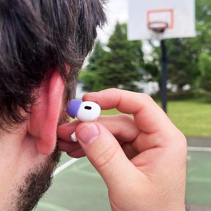 Comply Memory Foam Replacement Earbud Tips for Apple AirPods Pro 1 & 2 | Ultimate Comfort, Secure Fit, Superior Noise Isolation | Anti Slip, Prevent from Falling Out | Blue, Small (3 Pairs)
