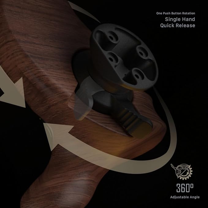 Tilta Advanced Left Side Wooden Handle (ARRI Rosette - Type X) | Black Walnut Wood & Aluminum Alloy Build | Quick Release Button