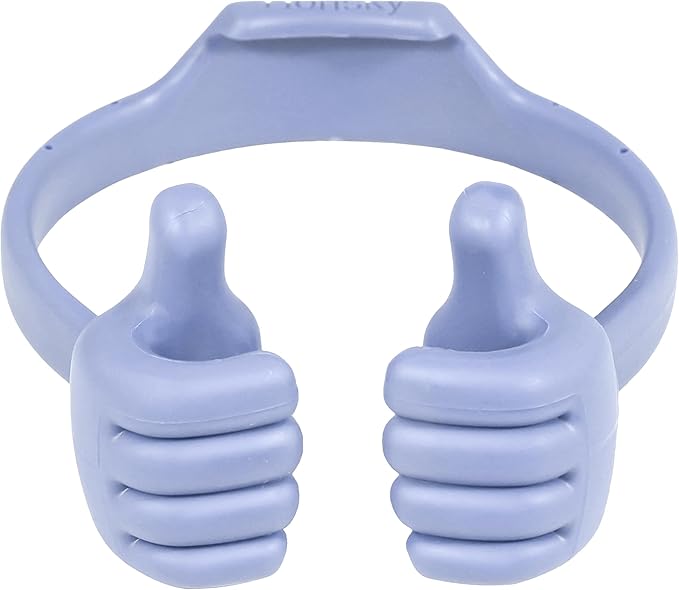 Honsky Thumbs up Cell Phone Stand,Stocking Stuffers Idea,Ok Stand Tablet Stand Cradle for Desk,Smartphone Cellphone Mobile Phone Tablets - Universal Adjustable Flexible - Light Purple