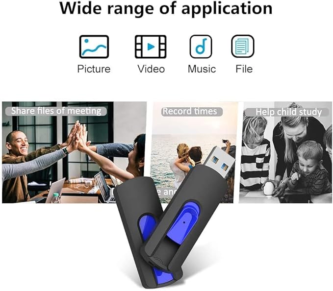 JUANWE 512GB USB Flash Drive, Thumb Drive 130MB/S High Speed, USB 3.0 Storage Flash Drive Memory Stick for Backup Jump Drive for Computer/Laptop