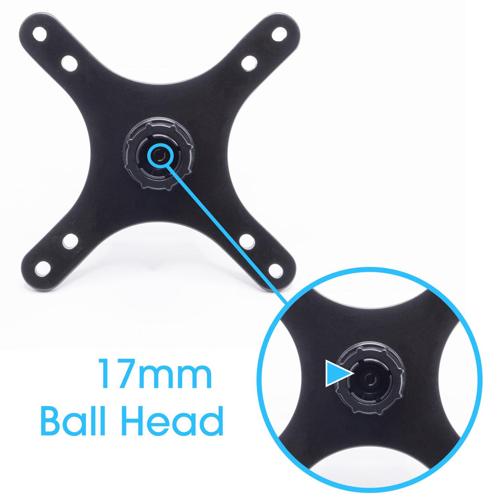 Kado Portable Monitor Stand Adapter 17mm Ball Head to 100x100mm 75x75mm