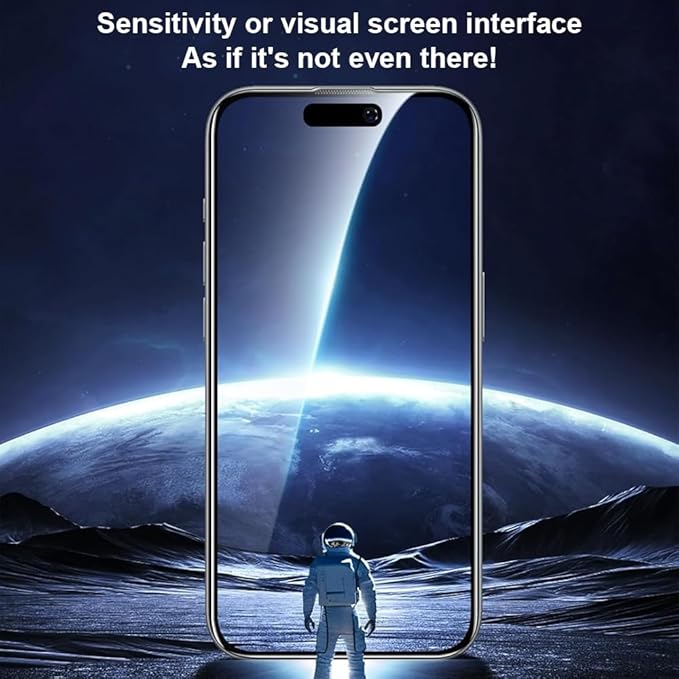 OneFish Privacy Screen Protector for IPhone 15 Pro Max Anti-Spy Tempered Glass Dust-Free Bubble-Free Anti-Fingerprint 9H Scratch Protection & Hassle-Free Installation Frame [2-Pack]