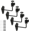 4-Pcs Camera Wall Mount Bracket, 360 Camera Mount with 1/4 Inch Thread, Metal Security Camera Mount, Camera Holder for Surveillance Cameras, Solar Panels, Lights