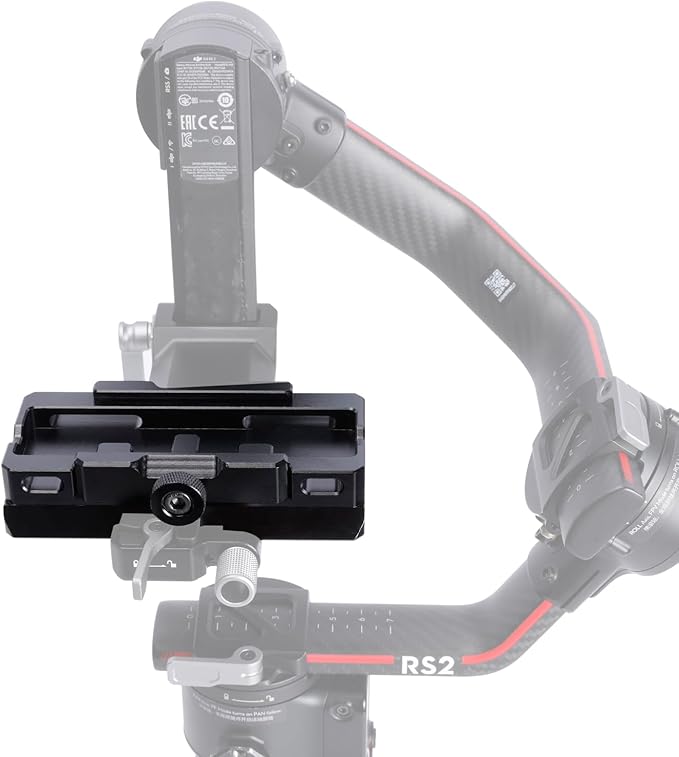 NICEYRIG Extended Quick Release Plate for Manfrotto-Style to Quick Release Clamp for Arca-Swiss, Tripod to Gimbal Adapter Applicable for DJI RS 4/4 Pro/3/3 Pro/2/RSC2, Ronin S - 563