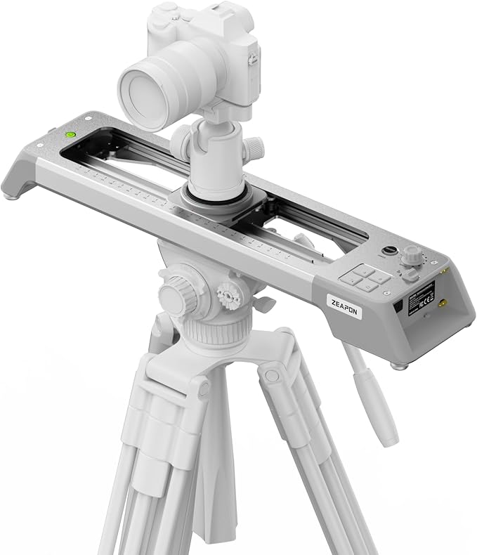 Zeapon EVO 125°Panorama Rotating Motorized Camera Slider, Powerful Quiet Motor for 5.5-11Lbs Payload, 23.6''/40cm Light Compact Slider Dolly with Carrying case, Buttons & App Control (D40 (15.7''))