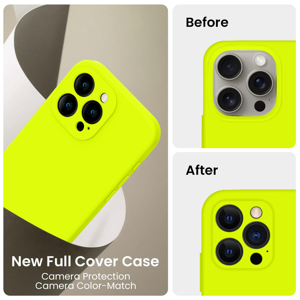 FireNova Designed for iPhone 15 Pro Case, 6.1", Fluorescent Green