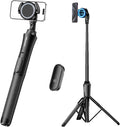 UBeesize 68'' Magnetic Selfie Stick Phone Tripod With Wireless Remote, Extendable Stand, Compatible With MagSafe, for iPhone 15 14 13 12 Series and Android Phones